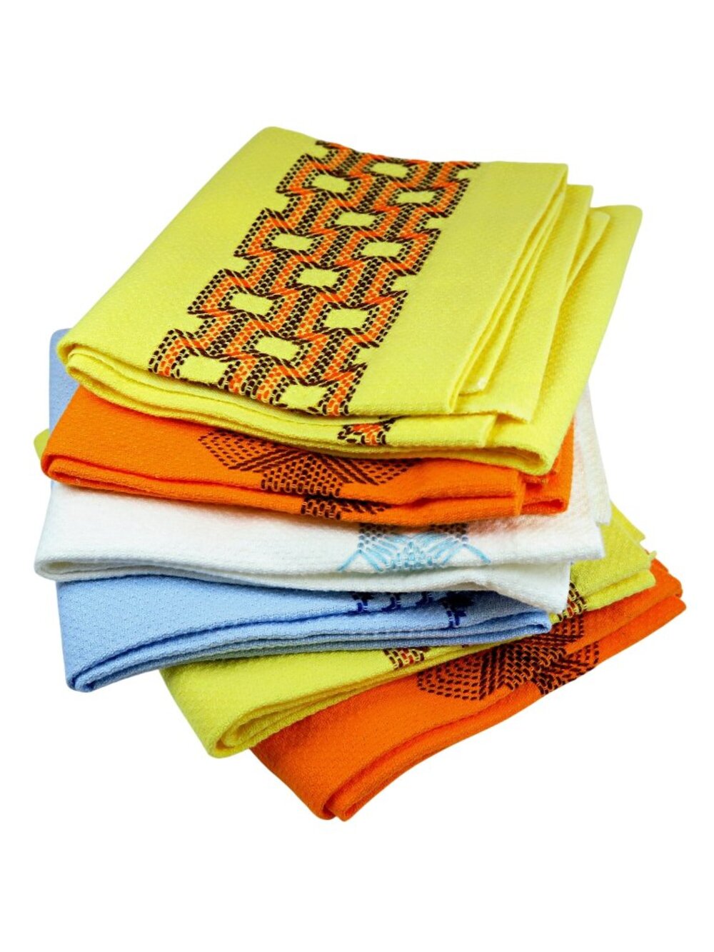 Vintage Huck Weave Dish Towels (Lot of 6) Hope Chest Embroidery 1940s Linens